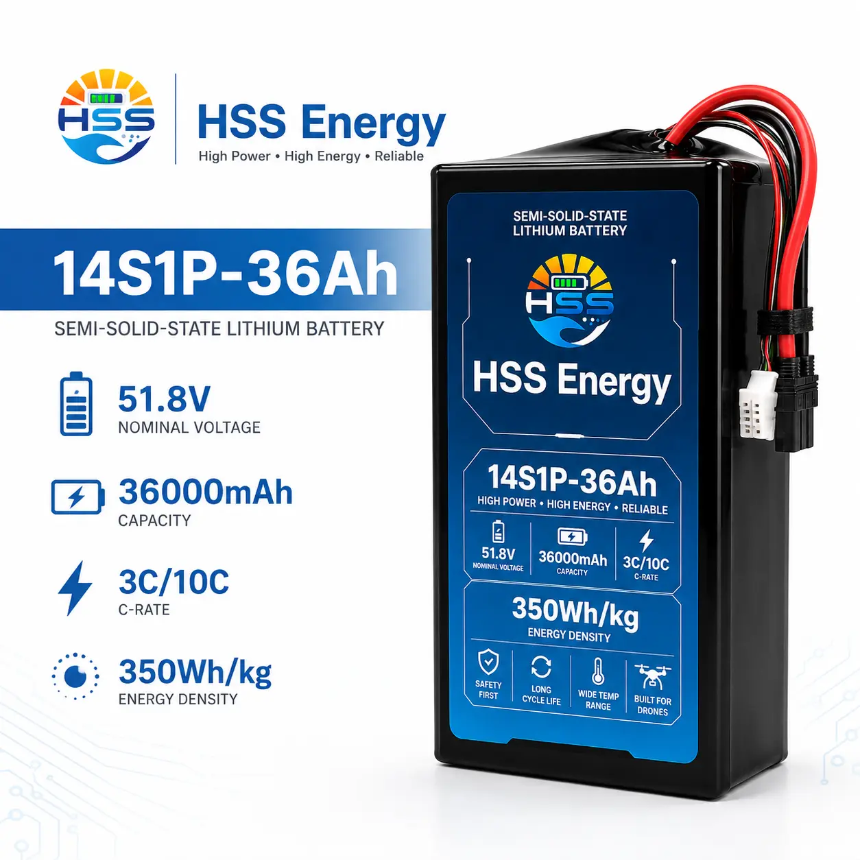 14S 36000 mAh UAV-Batterie