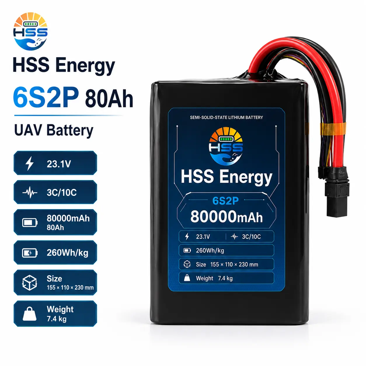 6S 80000 mAh UAV-Batterie