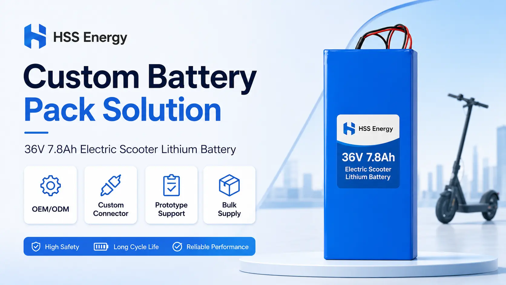 36V 7.8Ah Electric Scooter Lithium Battery